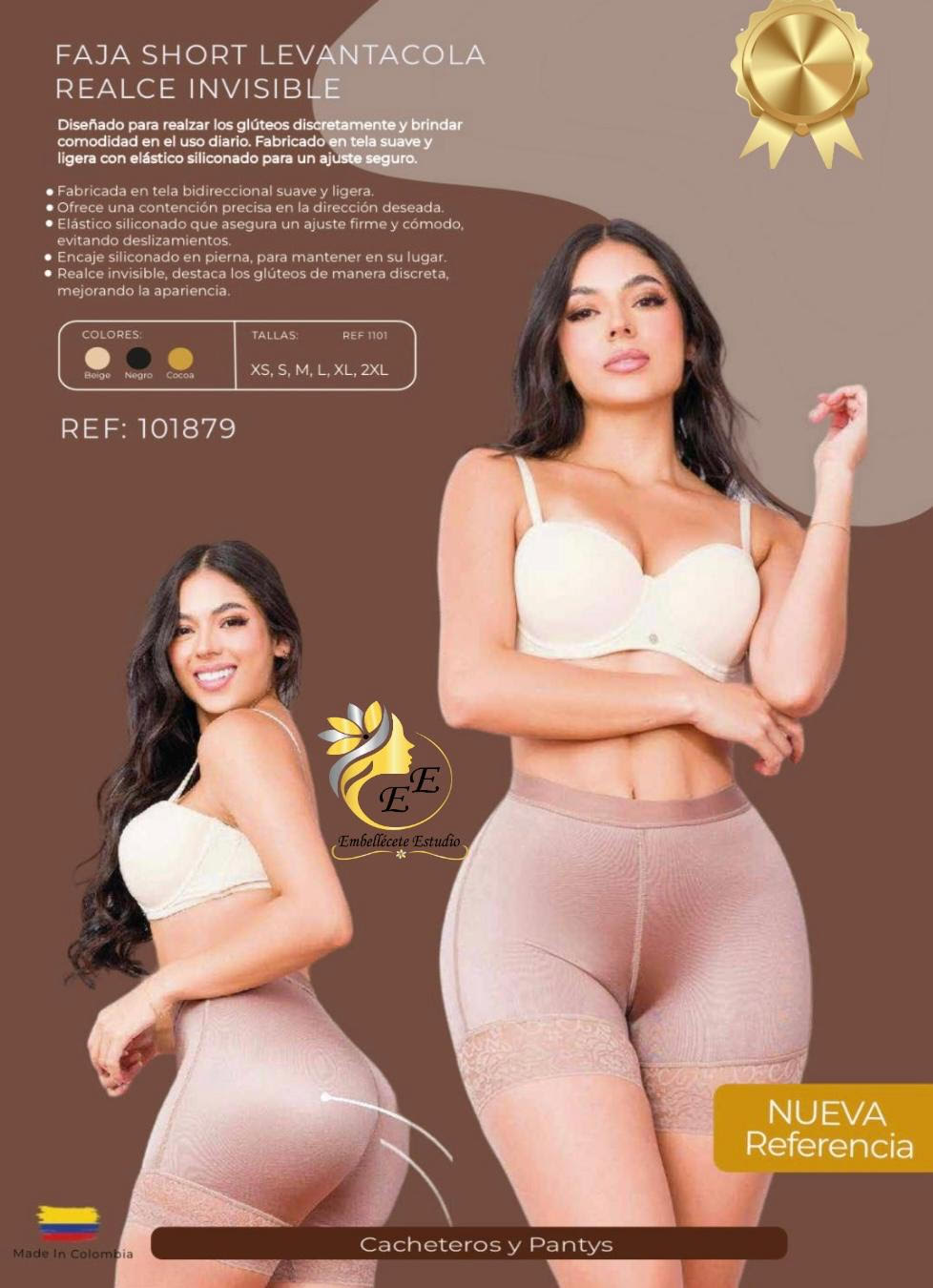 FAJA SHORT LEVANTACOLA REALCE INVISIBLE