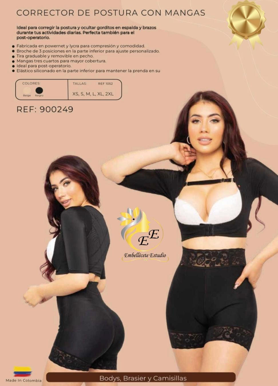 CORRECTOR DE POSTURA CON MANGAS