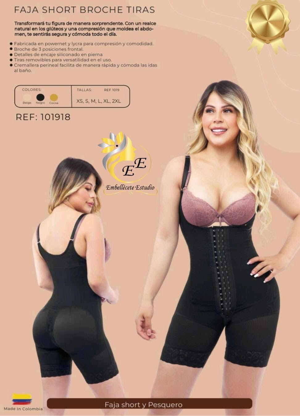 FAJA SHORT BROCHE TIRAS