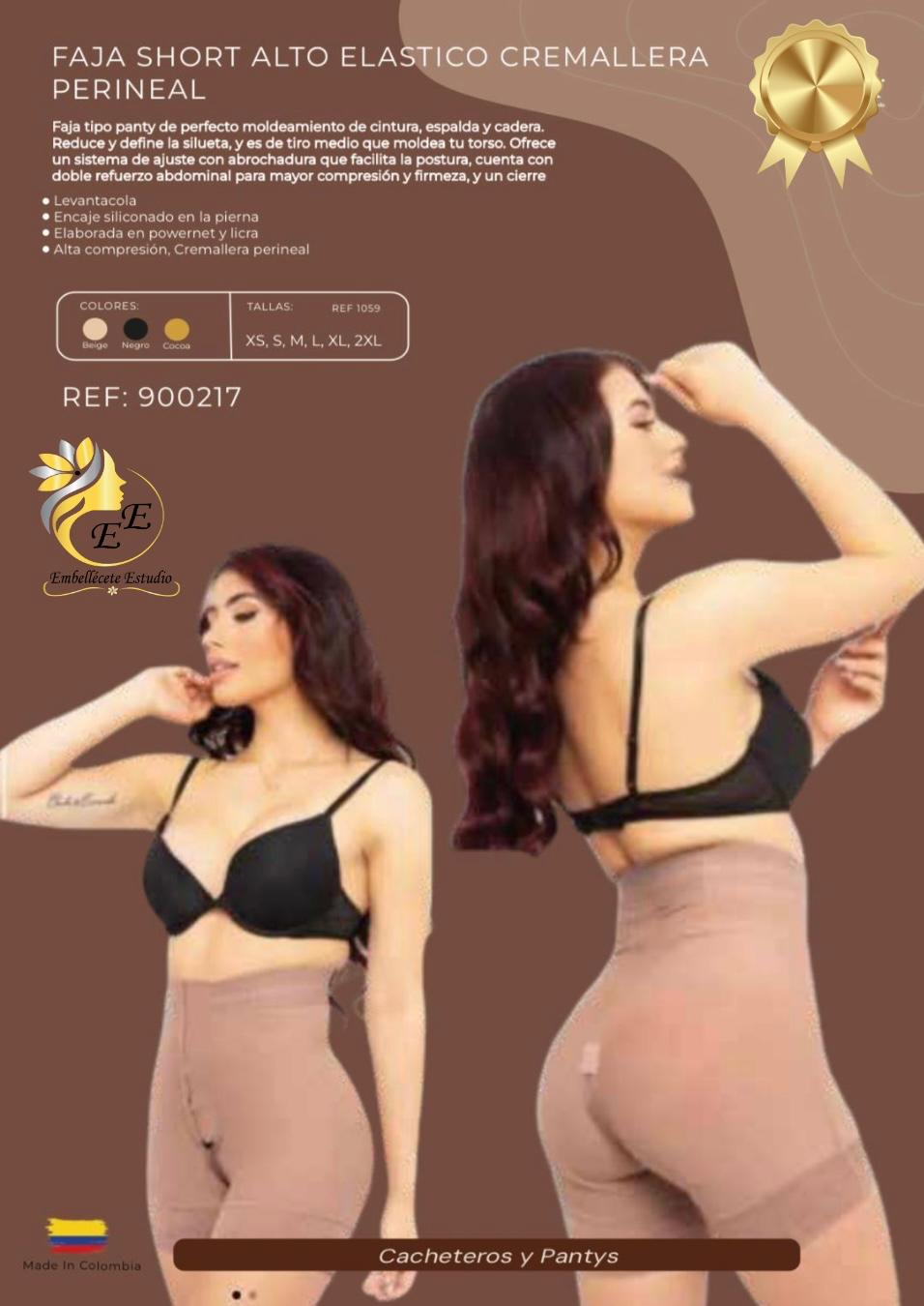 FAJA SHORT ALTO ELASTICO CREMALLERA  PERINEAL