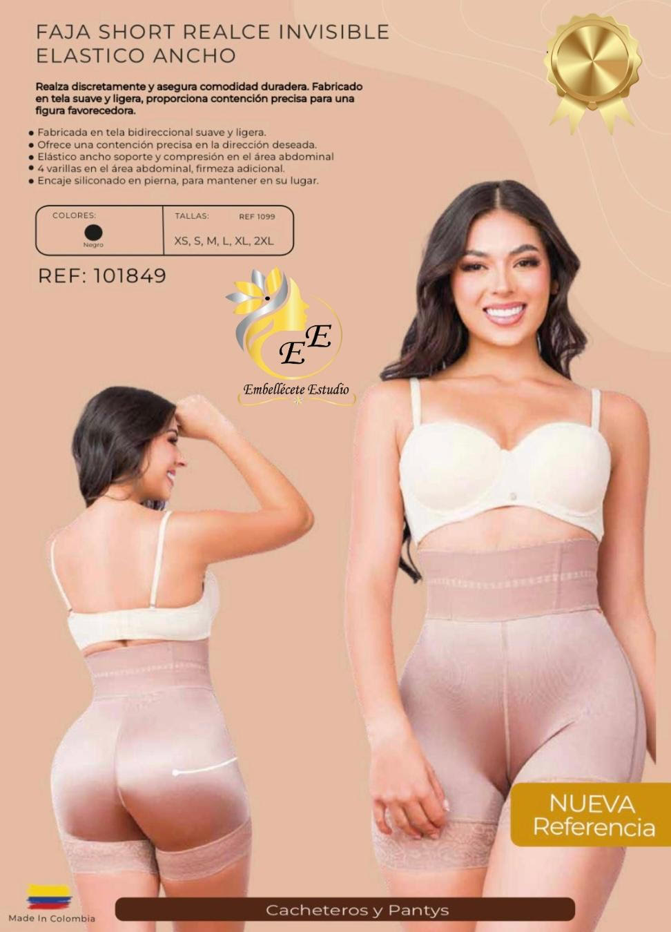 FAJA SHORT REALCE INVISIBLE  ELASTICO ANCHO